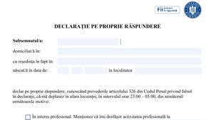 Atenție! Declarațiile pe proprie răspundere făcute pe telefon nu sunt valabile. De se cere orginalul