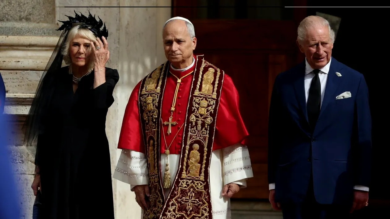 Motivul REAL pentru care Regina Camilla s-a îmbrăcat în negru la întâlnirea cu Papa Leon al XIV-lea