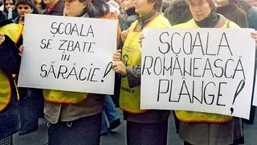 Profesorii din Teleorman protesteaza pentru ca nu si-au mai primit banii de luni bune! Cursurile au fost suspendate!