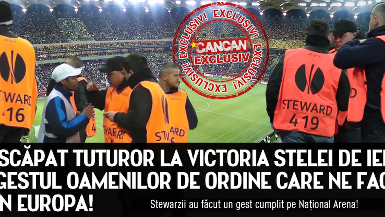 Ce le-a scapat tuturor la victoria Stelei de ieri seara! Gestul oamenilor de ordine care ne face de ras in Europa!