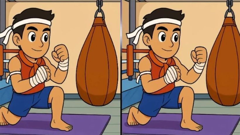 Test de perspicacitate | Identificați toate cele 3 diferențe între cei doi sportivi din cele două imagini