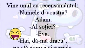 BANCUL ZILEI | Adam, Eva și recensământul populației