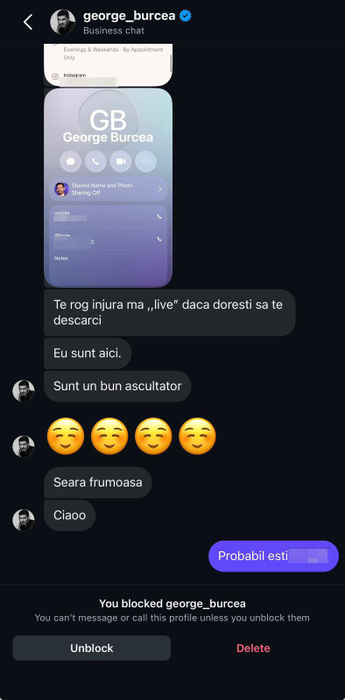 La final, ea i-a dat block.