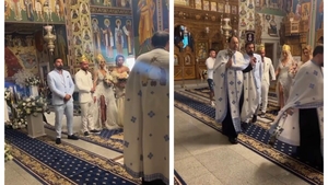 VIDEO | Imagini de la slujba religioasă a cununiei lui Nuțulică cu Ada. Momente pline de emoție!