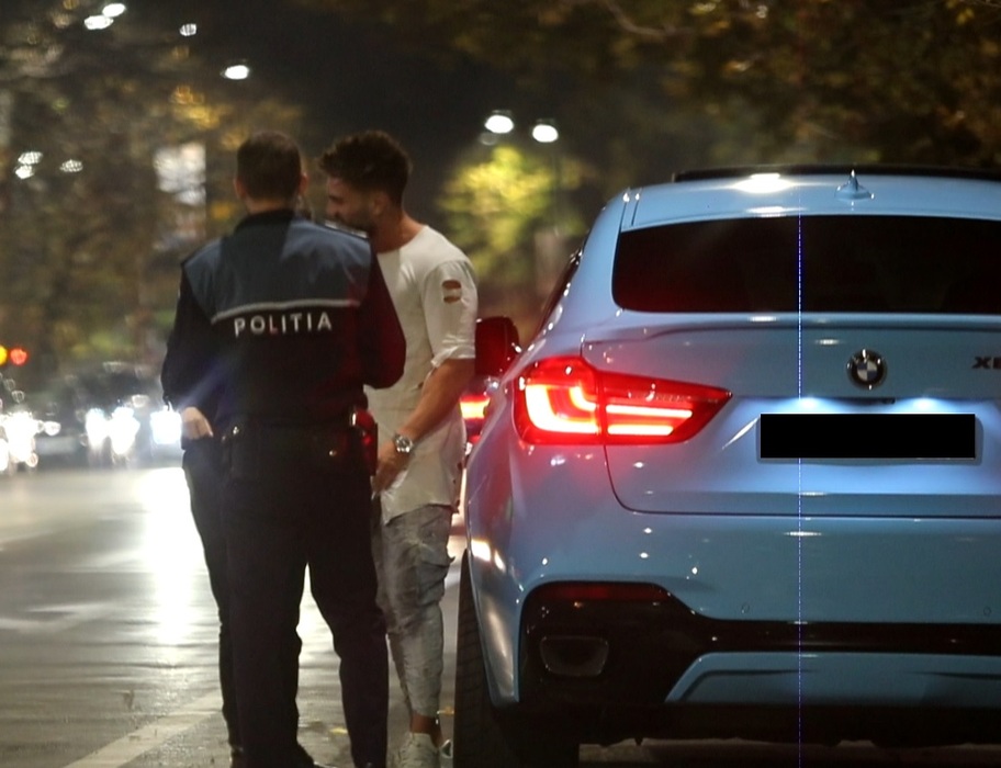 O sexy-polițistă & colegul ei l-au ”reținut” pe Dorian Popa în trafic!