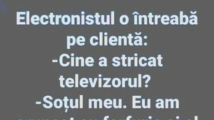 BANCUL DE LUNI | „Cine a stricat televizorul?”