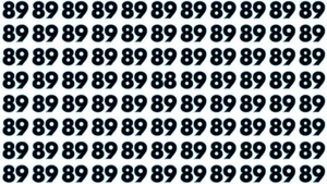 TEST IQ | Identificați singurul număr din imagine diferit de 89! Geniile reușesc în maximum 6 secunde