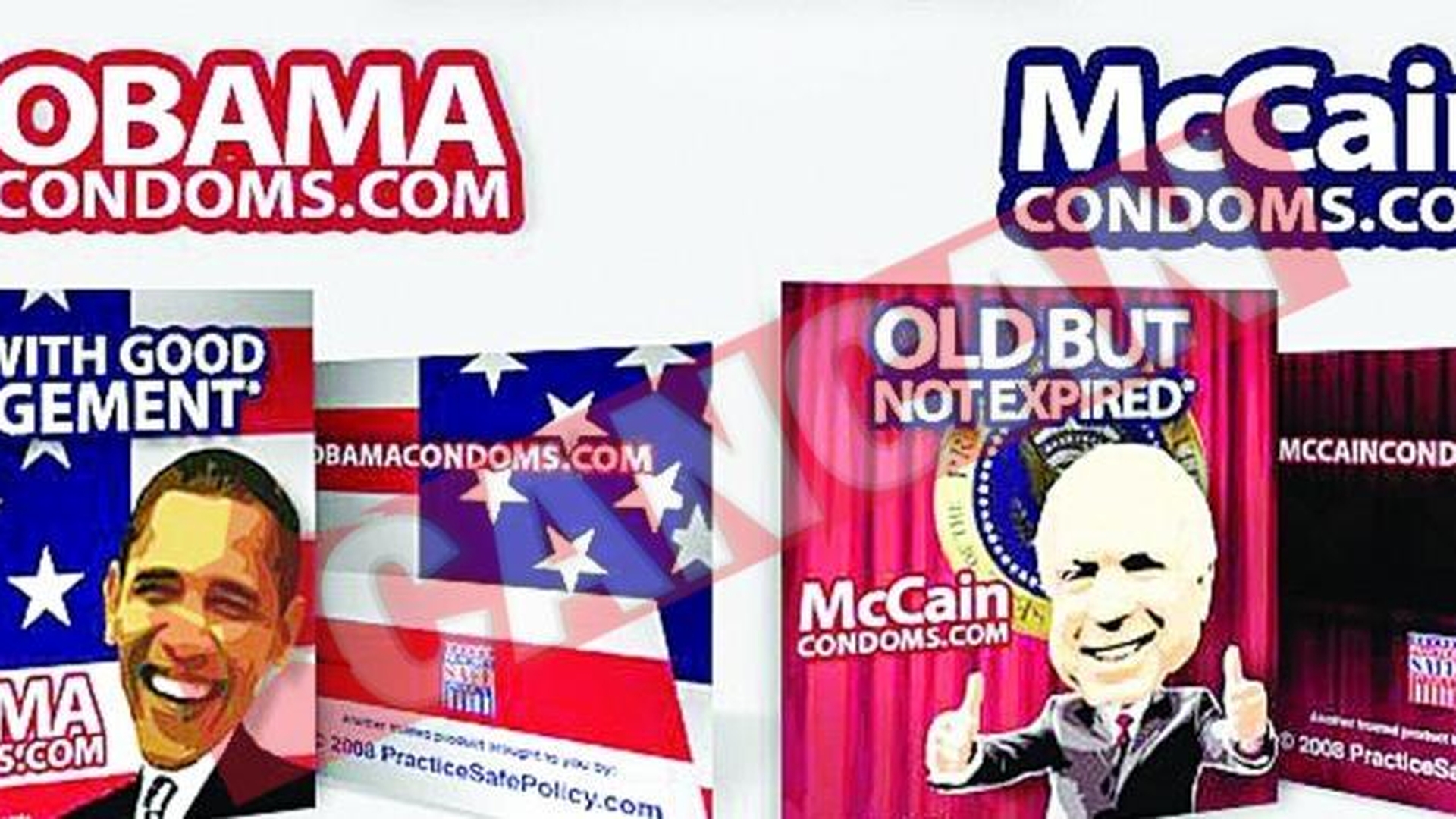 Obama si Mccain se bat in prezervative