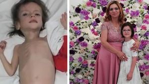 Ce frumoasă este Flori, fetița care a fost hrănită doar cu pufuleți și ceai! Recent, părinții adoptivi i-au arătatpozele când era într-o stare critică: “A început să plângă...”