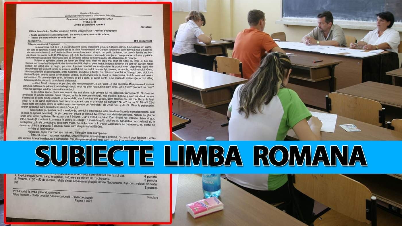 Bacalaureat 2022 - sesiunea de toamnă | Ce subiecte au picat la limba și literatura română