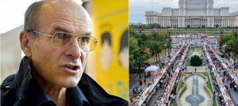CTP RÂDE de românii care au mâncat la „Masa care unește” din Piața Constituției! „Să mai cârâie careva că România e în criză!”