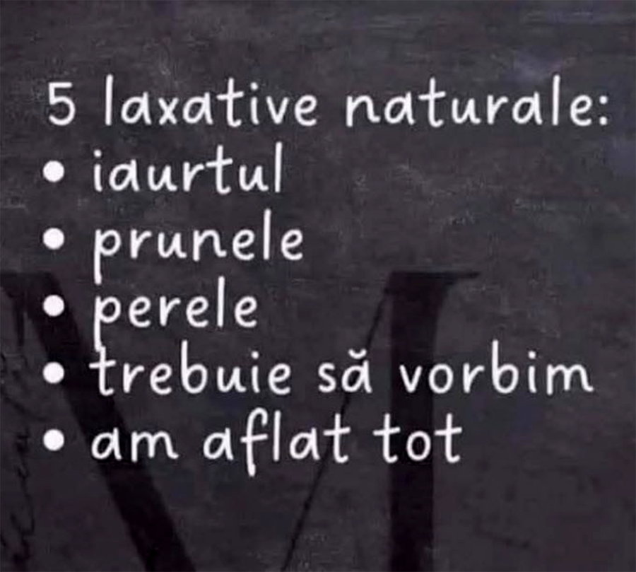 BANCUL ZILEI | Care sunt cele 5 laxative naturale