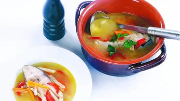 Supa de peste cu vin alb