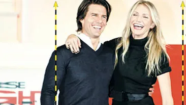 Tom Cruise si Cameron Diaz au socat in Japonia! Oare cand a crescut cat ea?