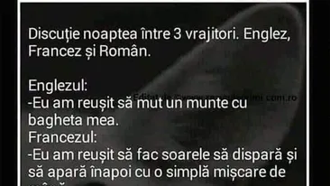 BANC | Discuție noaptea între 3 vrăjitori: un englez, un francez și un român