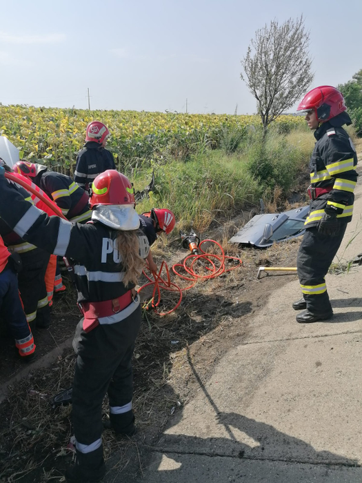 Accident grav în Giurgiu. Elicopterul SMURD a preluat doi răniți