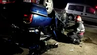 Grav accident în Teleorman. Un autoturism a intrat într-un cap de pod, apoi s-a răsturnat