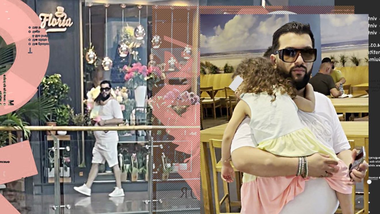 Tzancă Uraganu e tătic model, mor femeile după el. Cum s-a plimbat prin mall, cu fetița adormită în brațe