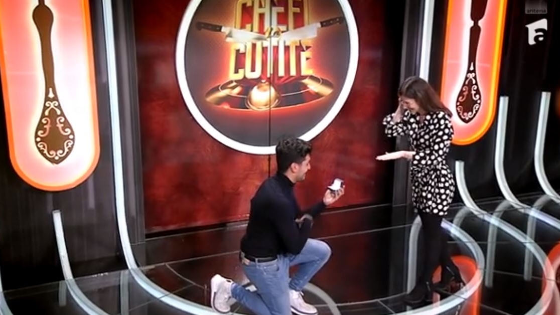 Cerere în căsătorie la Chefi la Cuțite! Jurații au rămas mască: „Ești sigur că vrei să faci asta?”