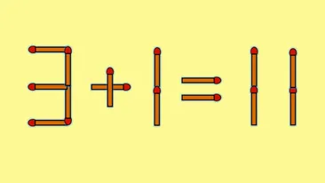 Test IQ cu chibrituri | Mutați un singur băț, pentru a corecta 3 + 1 = 11
