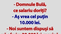 BANC | Salariul lui Bulă
