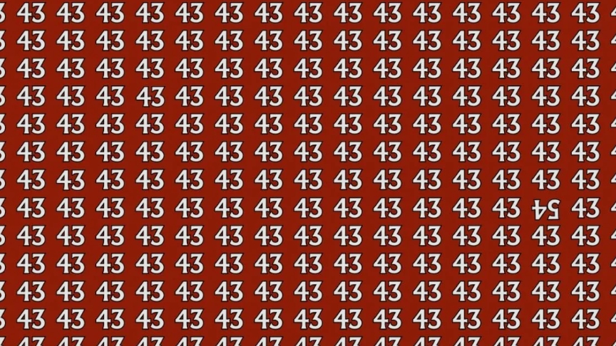 Test IQ | Găsiți numărul 54 ascuns printre 43. Geniile îl descoperă în doar 20 de secunde