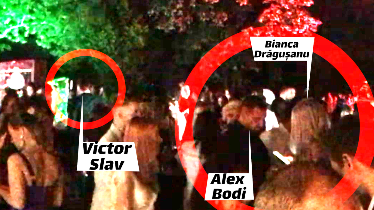 Bianca Drăgușanu & Alex Bodi, la  prima întâlnire în public cu Victor Slav