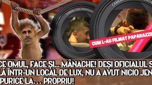 Ce face omul, face si... Manache! Desi managerul Stelei se afla intr-un local de lux, n-a avut nicio jena sa se purice. La propriu