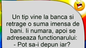 BANC | Un tip vine la bancă și retrage o sumă imensă de bani