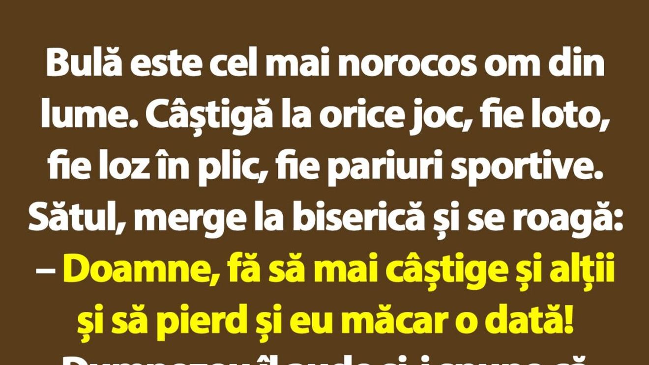 BANC | Bulă este cel mai norocos om din lume. Câștigă la orice joc, fie loto, fie loz în plic, fie pariuri sportive