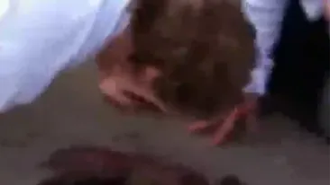 VIDEO interzis celor slabi de inimă! Ce face acest bărbat cu un animal mort de pe stradă! Prietenii lui au INGHETAT când au văzut