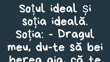 Bancul începutului de săptămână | Soțul ideal și soția ideală