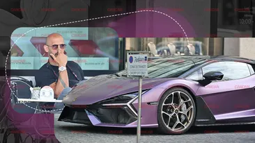 Andrew Tate a schimbat foaia! Milionarul a lăsat Koenigsegg-ul acasă și a scos Lamborghini-ul purpuriu la Athénée