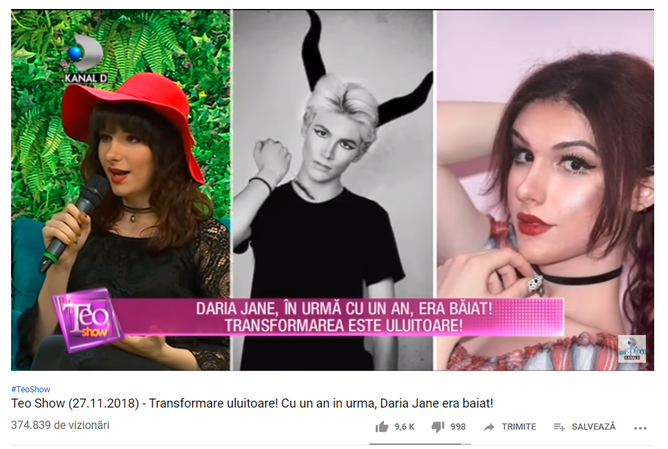 Daria a suferit o intervenție durerorasă
