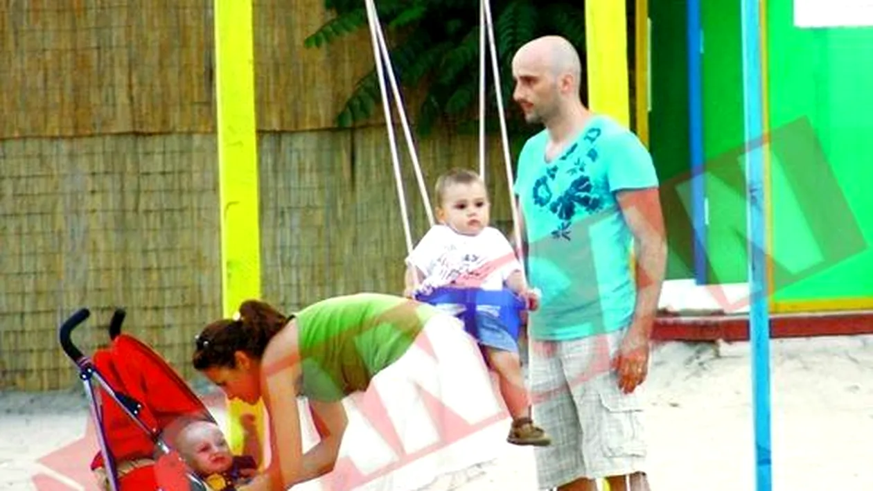 Calin Goia, partener de joaca pentru fiul lui