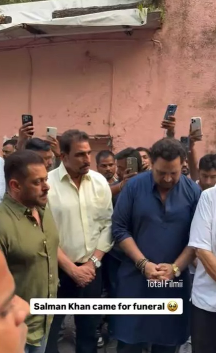 Salman Khan, la înmormântare. Sursă foto: Captura Video