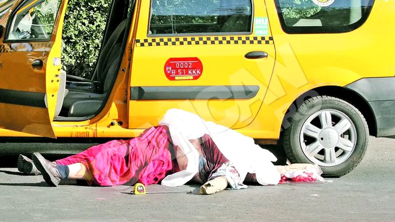 O femeie a vazut cum un taximetrist a fost omorat in plina strada. Un tanar plin de sange a fugit din masina