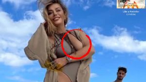 Iluzie optică sau realitate?! Loredana Groza și-a scăpat un sân pe afară în această imagine?!