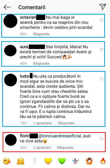 Maria Ilioiu a continuat războiul cu Andreea Tonciu pe Instagram: “Să fiu jignită de ultima găină jumulită din aprozar”. A șters mesajul, dar noi l-am salvat