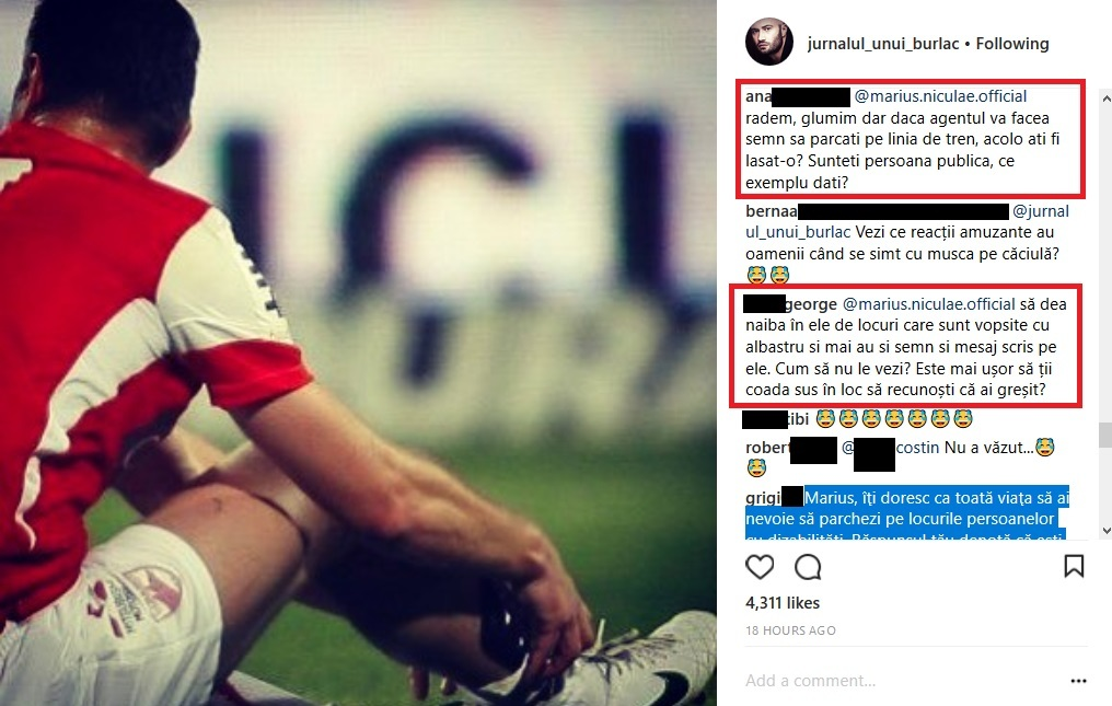 Mihai Bendeac, mesaj acid pentru un fotbalist celebru, după ce şi-a parcat bolidul pe locul destinat persoanelor cu handicap: „A jucat la Dinamo. Sigur are o concepţie despre fizicul uman, un respect…”