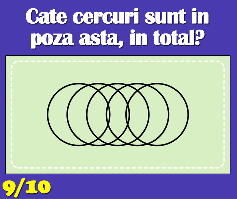 IQ test cu 10 întrebări | Prima: Ce număr urmează în seria 2, 3, 5, 9, 17?