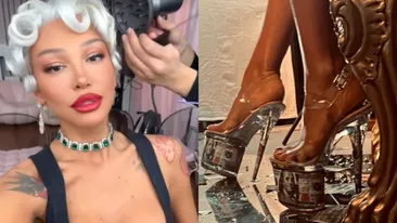 Ema Uta, cea mai „fierbinte” transformare de Halloween! În cea mai sumară ținută și cu dolărei la ea, a încercat să-i dea „clasă” Rihannei