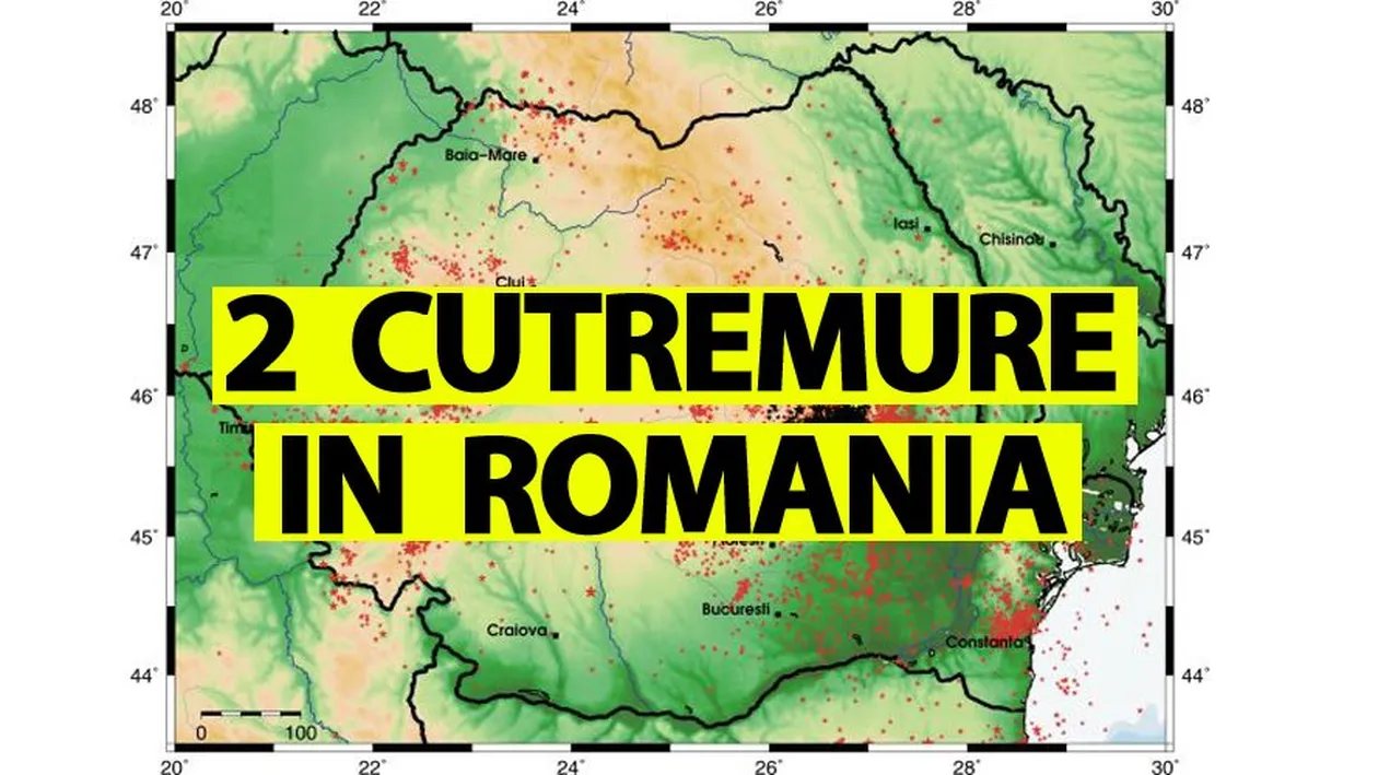 Au fost două cutremure mari în România, azi-noapte, la ora 3:39 și 5:38. Anunțul făcut de autorități