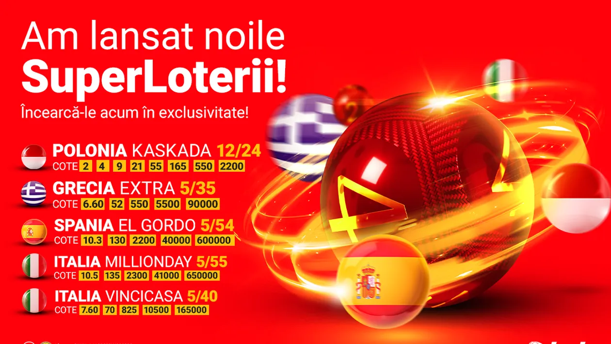 Superbet îți aduce noi loterii în exclusivitate! Vino să le încerci!