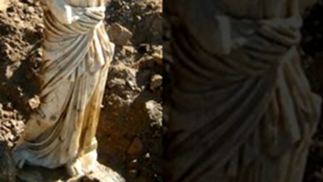 O furtuna puternica a scos la iveala o statuie veche de 2.000 de ani