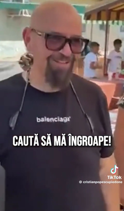 Prima apariție a lui Piedone, după ce a fost dată afară de la ANPC. Sursa foto: TikTok