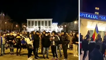 Proteste halucinante la Spitalul din Bacău: Hoții, asasinii! - VIDEO