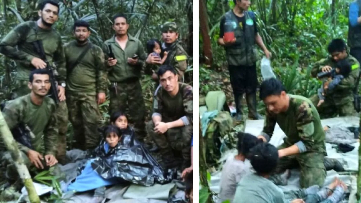 Patru copii au fost găsiţi în viaţă la 40 de zile după ce s-au prăbuşit cu un avion în jungla din Columbia. Cum au reuşit să supravieţuiască