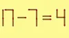 Test de inteligență | Mutați un singur chibrit pentru a corecta 17 – 7 = 4