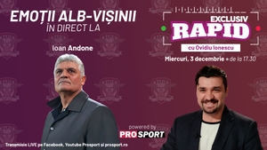 Ioan Andone vine astăzi la "EXCLUSIV RAPID", de la ora 17:30 în direct pe canalul de YouTube - ProSport
